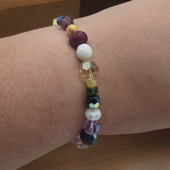 Source Unknown Jewelry - Multicolor Fauceted Bead Stretch Bracelet